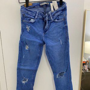 Zara Trafaluc Blue Denim Makers - Size 6